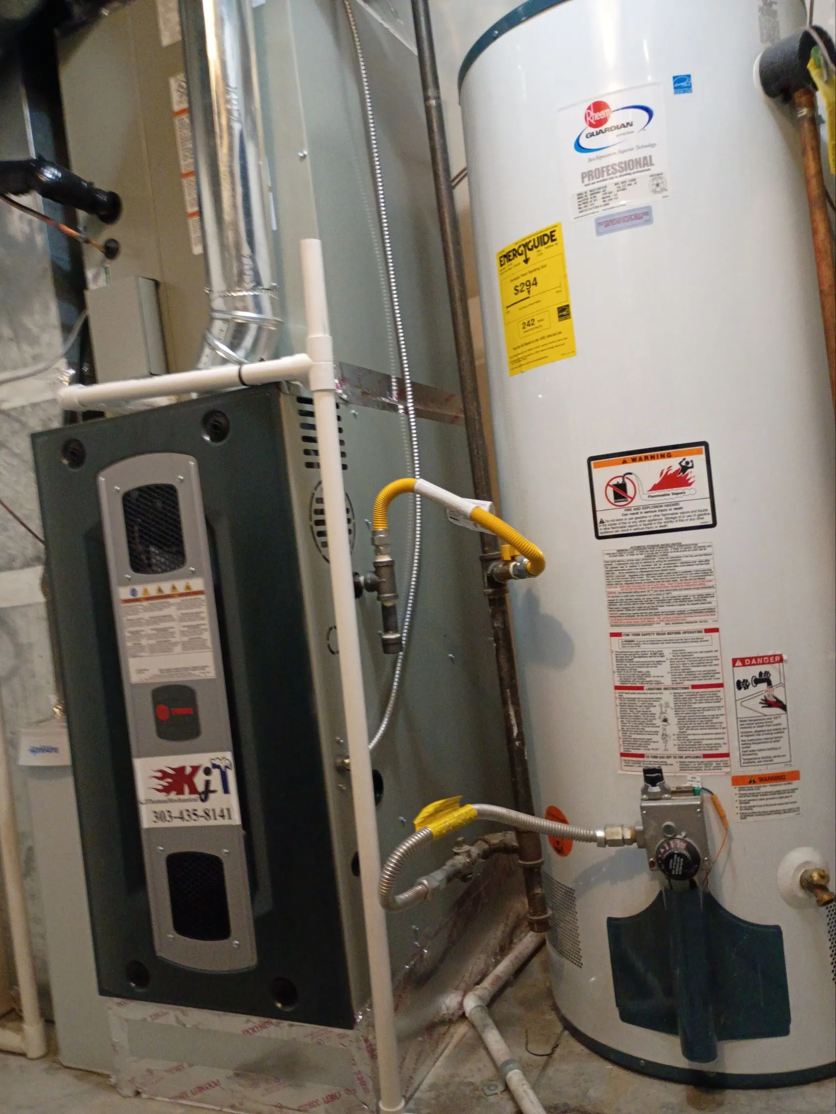 Furnace and water heater install in Niwot